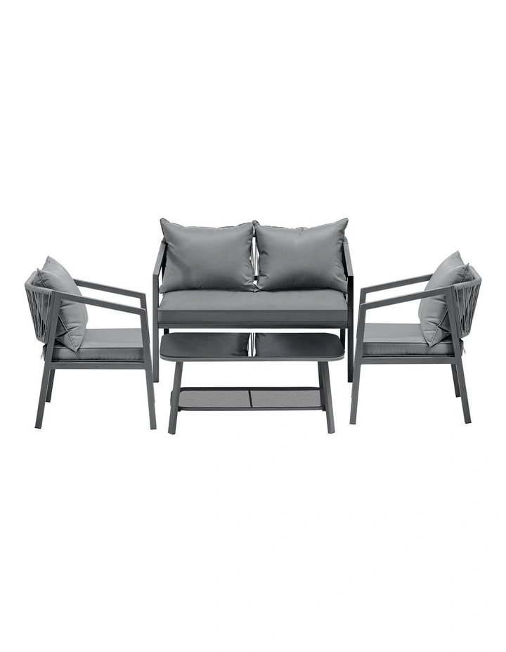 Livsip Set of 2 Outdoor Furniture Setting Garden Patio Lounge Sofa Table Chairs image 2