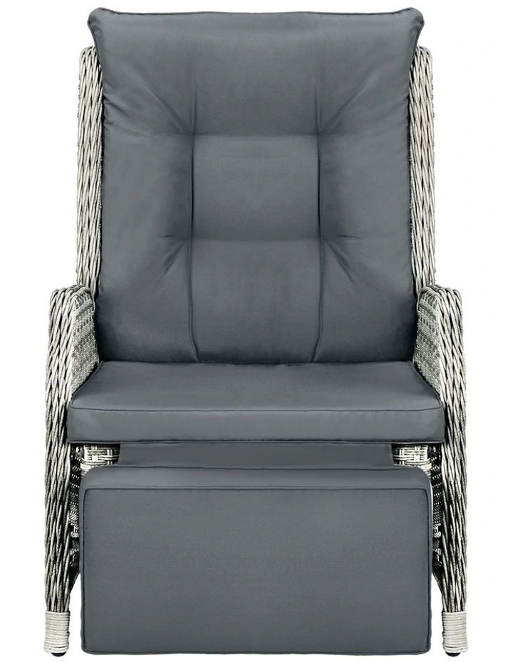 Livsip Recliner Chairs Outdoor Sun Lounge Wicker Garden Sofa Patio Furniture image 2