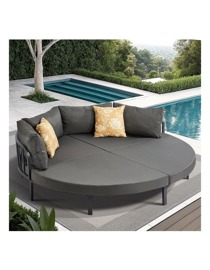 Livsip Outdoor Round Daybed 190cm Large Sun Lounge Setting image 5