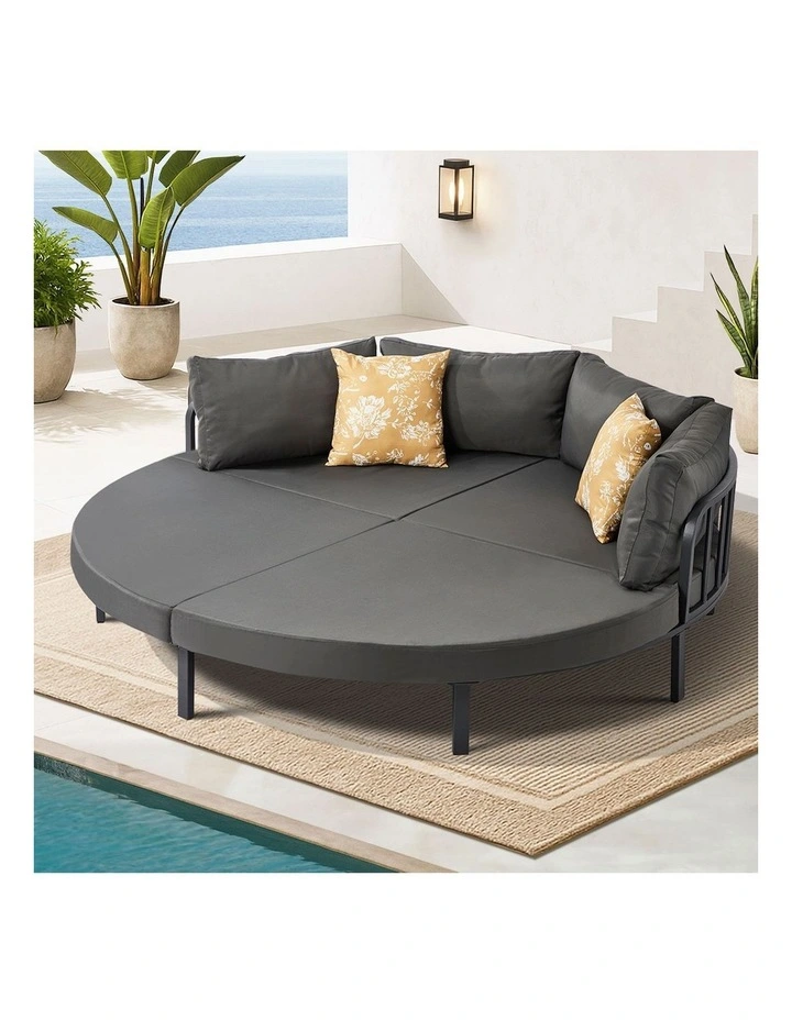 Livsip Outdoor Round Daybed 190cm Large Sun Lounge Setting image 7