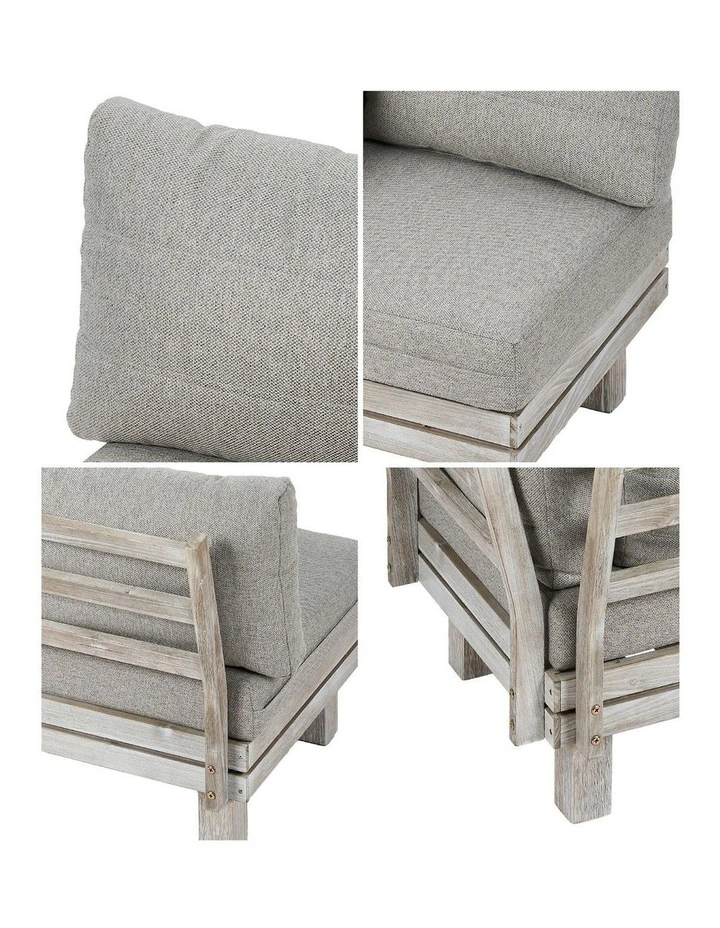 Livsip 5 Piece Outdoor Sofa Set Wooden Lounge Setting image 6