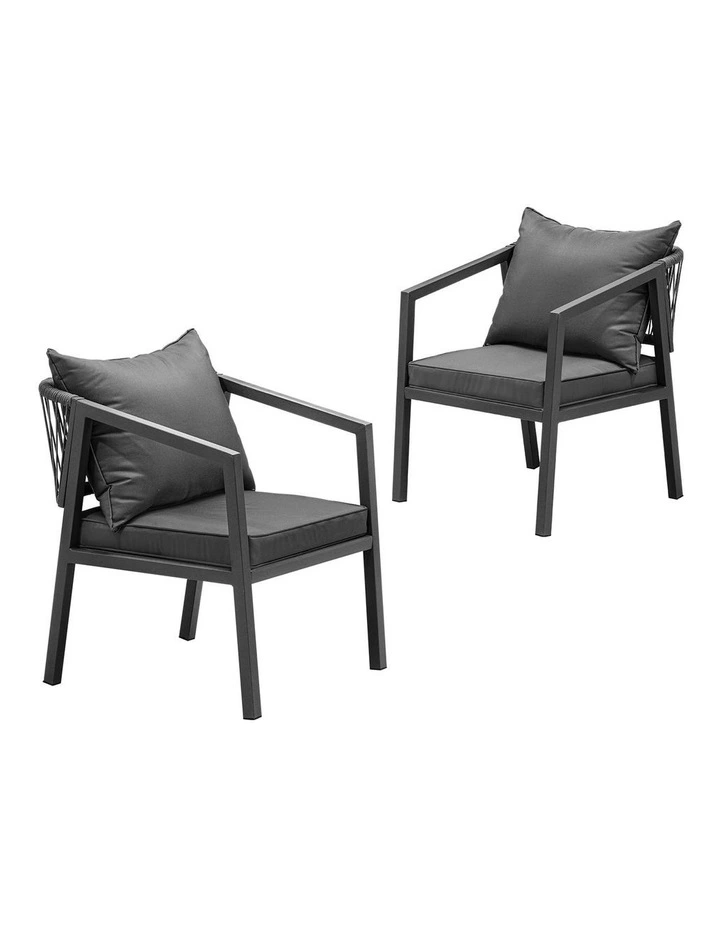 Livsip 2PCS Outdoor Furniture Chairs Garden Patio Garden Lounge Set Steel Frame image 1
