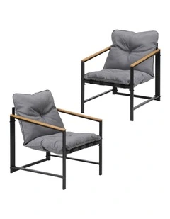 Livsip Outdoor Chairs Furniture Setting Garden Patio Armchair Lounge Sofa