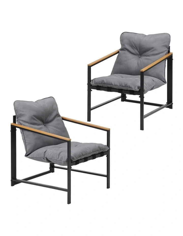 Livsip Outdoor Chairs Furniture Setting Garden Patio Armchair Lounge Sofa image 1
