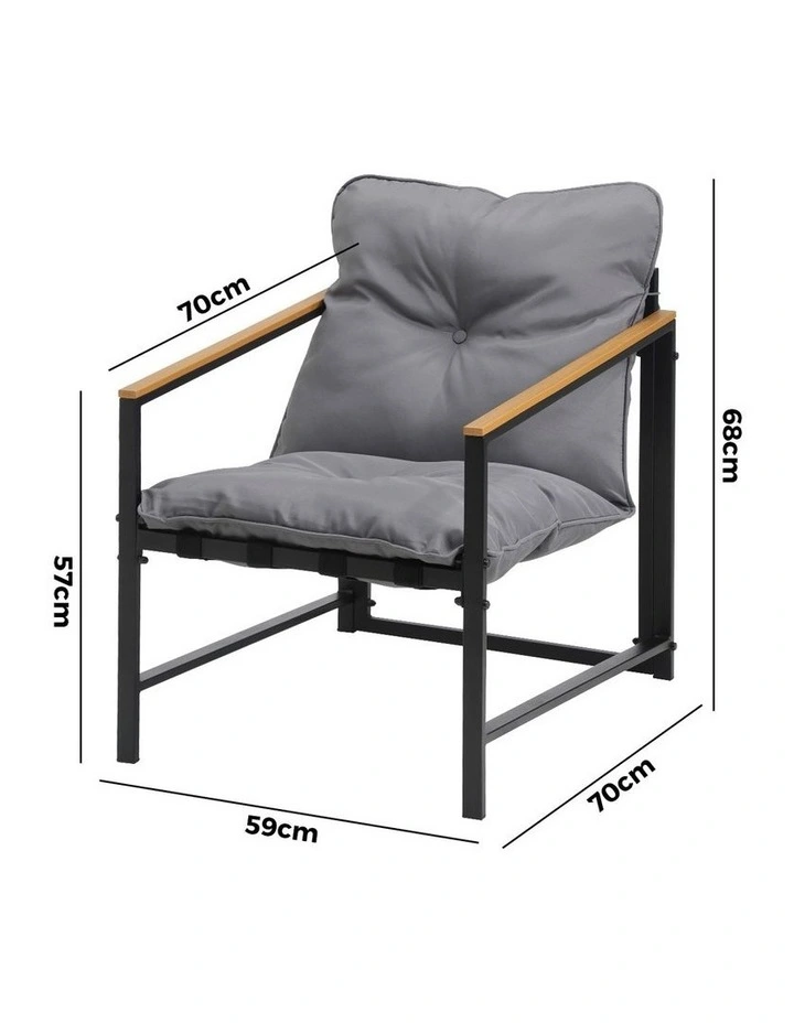 Livsip Outdoor Chairs Furniture Setting Garden Patio Armchair Lounge Sofa image 3