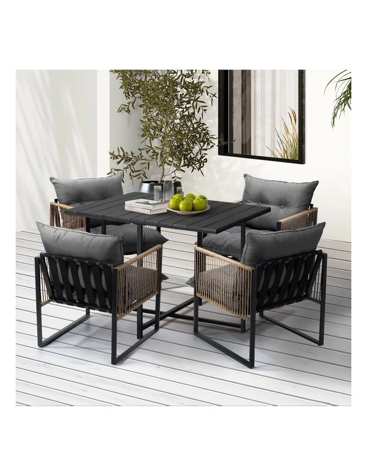 Livsip Outdoor Dining Set Patio Furniture Garden 4 Seater image 4