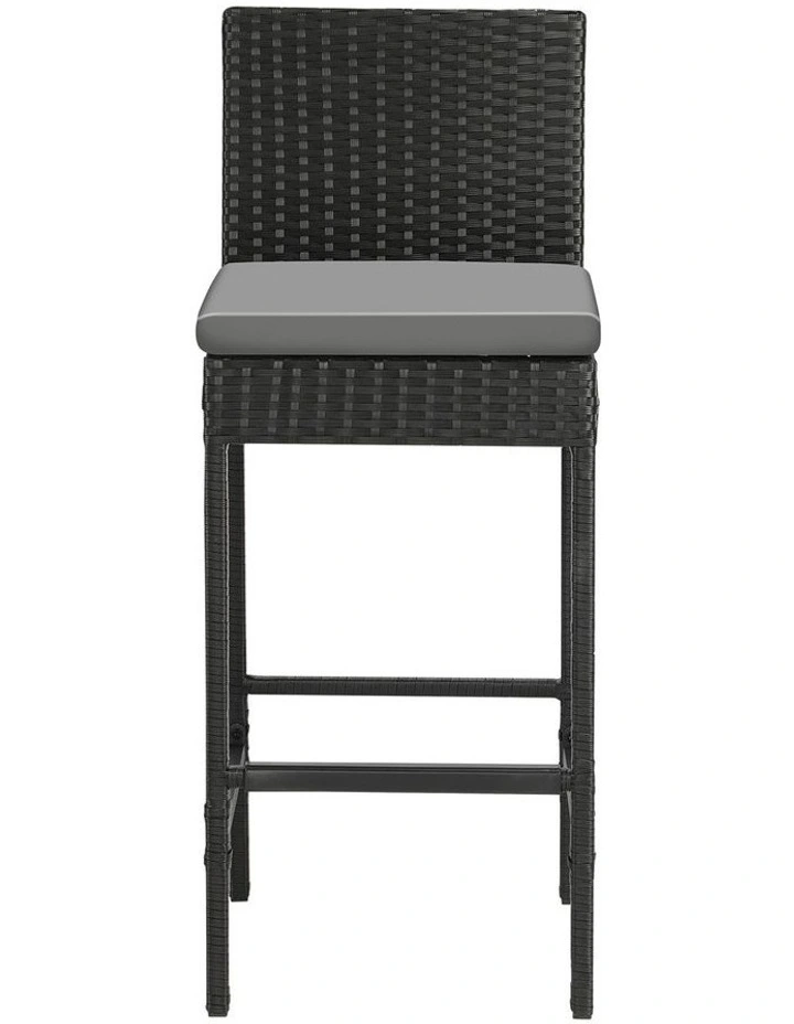 Livsip Garden Bar Stools Rattan Dinning Chairs Cafe Outdoor Patio Chairs 4X image 2