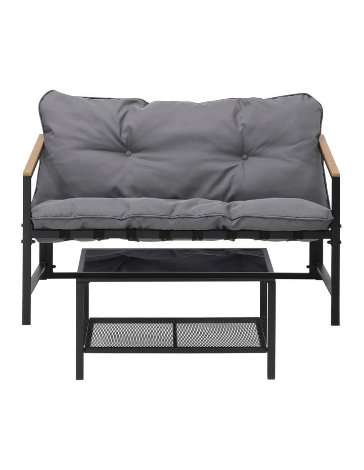 Livsip 2 Piece Outdoor Patio Sofa Set Garden Lounge Setting Furniture image 2