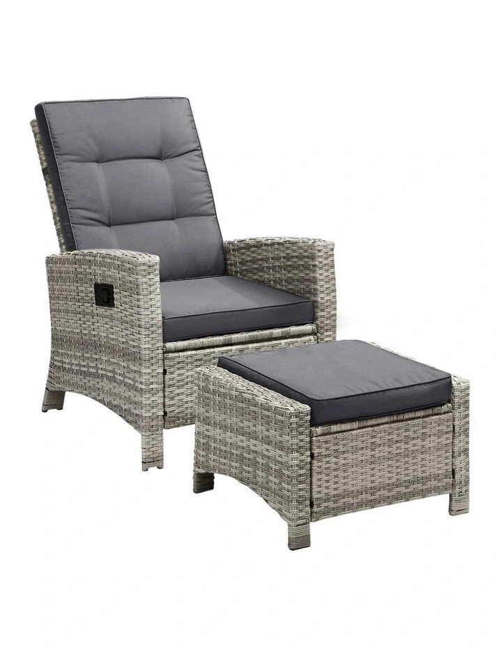 Livsip Recliner Chairs Sun lounge Outdoor Furniture Wicker Patio Garden Sofa image 1