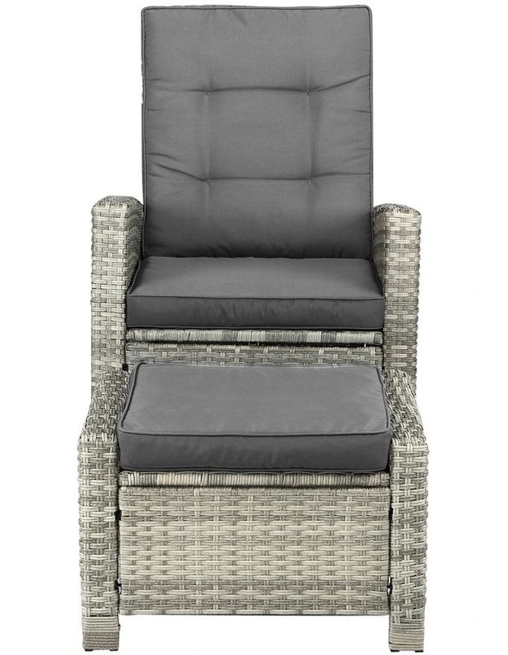 Livsip Recliner Chairs Sun lounge Outdoor Furniture Wicker Patio Garden Sofa image 2