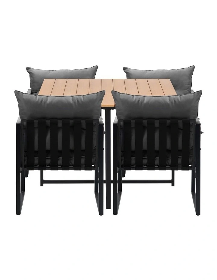 Livsip 5PCS Outdoor Dining Set Patio Furniture Garden Table Chairs with Cushions image 2