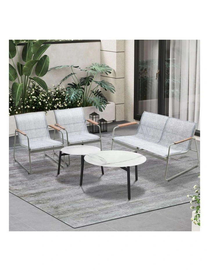 Livsip 4 Seater Outdoor Lounge Setting Furniture Patio Coffee Table Set Armchair image 4