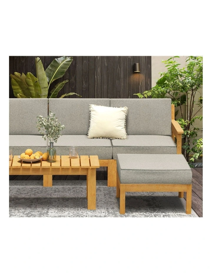 Livsip 5PCS Outdoor Furniture Sofa Set Lounge Setting Garden Patio image 6