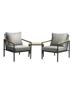 Livsip Outdoor Furniture 3 Piece Setting Garden Bistro Set Dining Chairs Patio