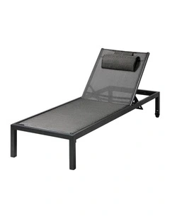 Livsip Sun Lounge Outdoor Lounger Chair Aluminium Day Bed Garden Patio Furniture
