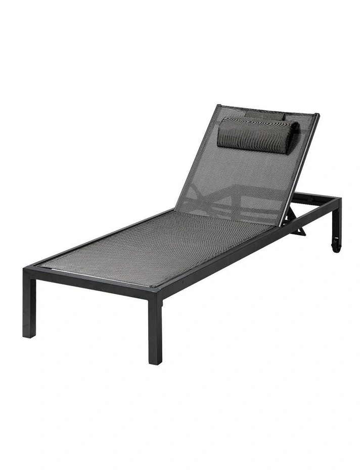 Livsip Sun Lounge Outdoor Lounger Chair Aluminium Day Bed Garden Patio Furniture image 1