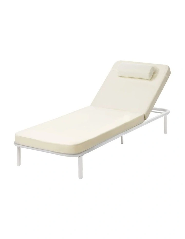 Livsip Sun Lounge Outdoor Lounger Sofa Day Bed Patio Furniture Setting Beige image 1