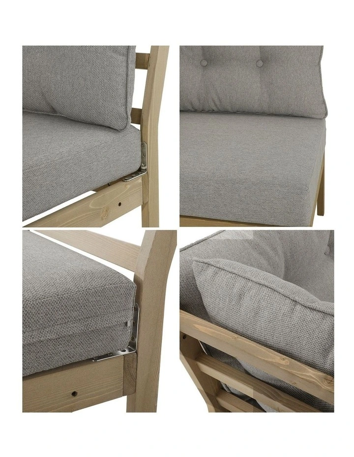 Livsip 5 Seater Outdoor Sofa Set Modular Lounge Setting Beige image 6