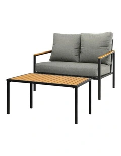 Livsip Outdoor Furniture 2-Piece Dining Set Lounge Patio Chairs Table Setting
