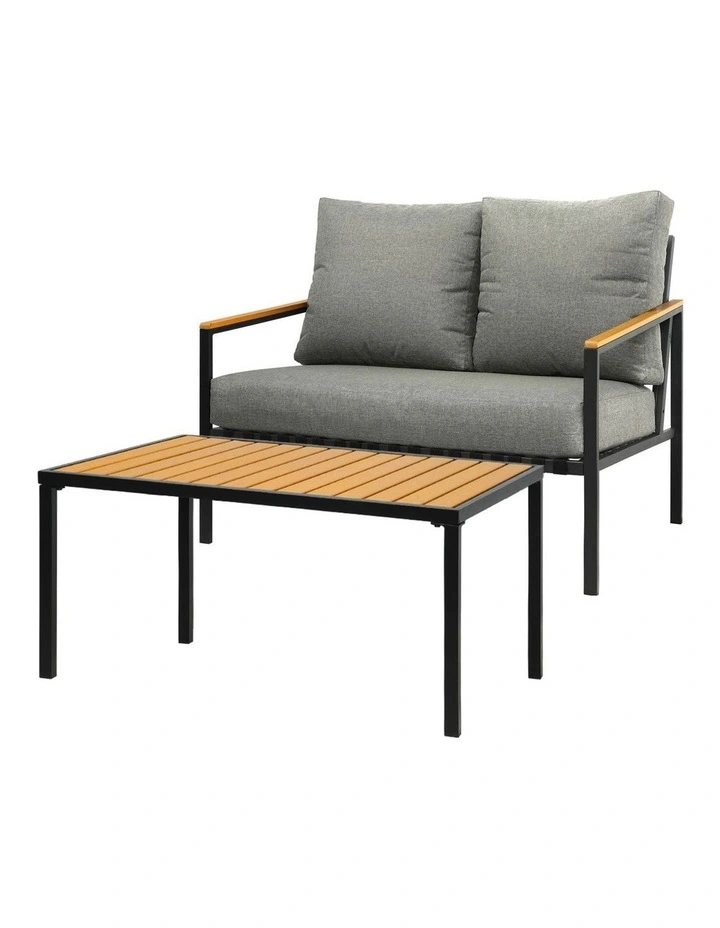 Livsip Outdoor Furniture 2-Piece Dining Set Lounge Patio Chairs Table Setting image 1