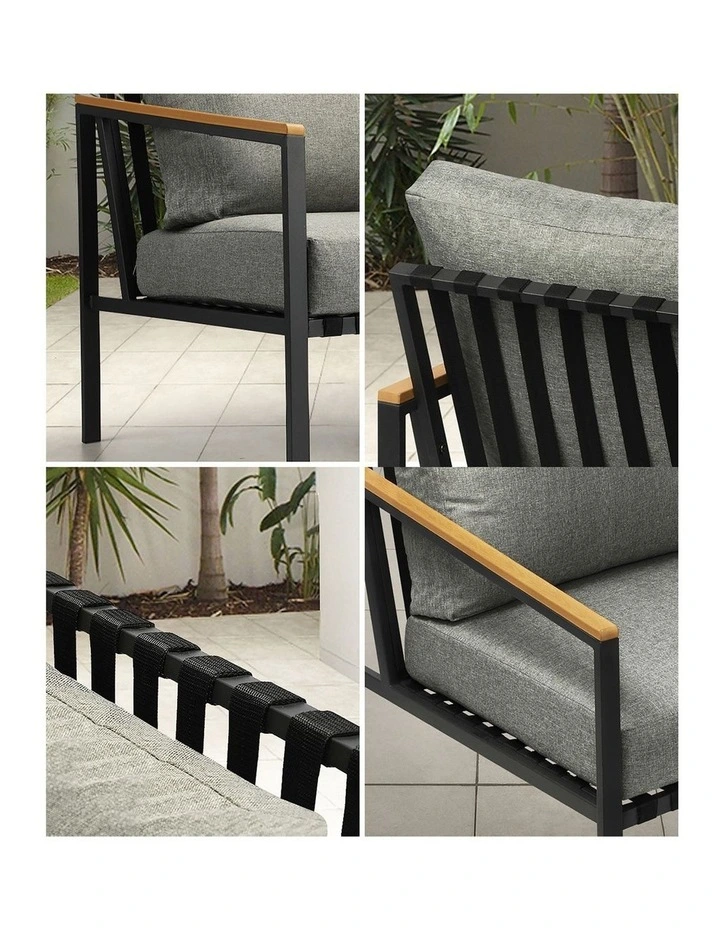 Livsip Outdoor Furniture 2-Piece Dining Set Lounge Patio Chairs Table Setting image 6