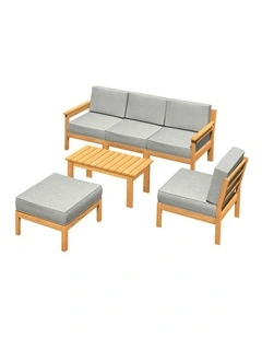 Livsip 6 Piece Outdoor Sofa Set Lounge Setting with Table