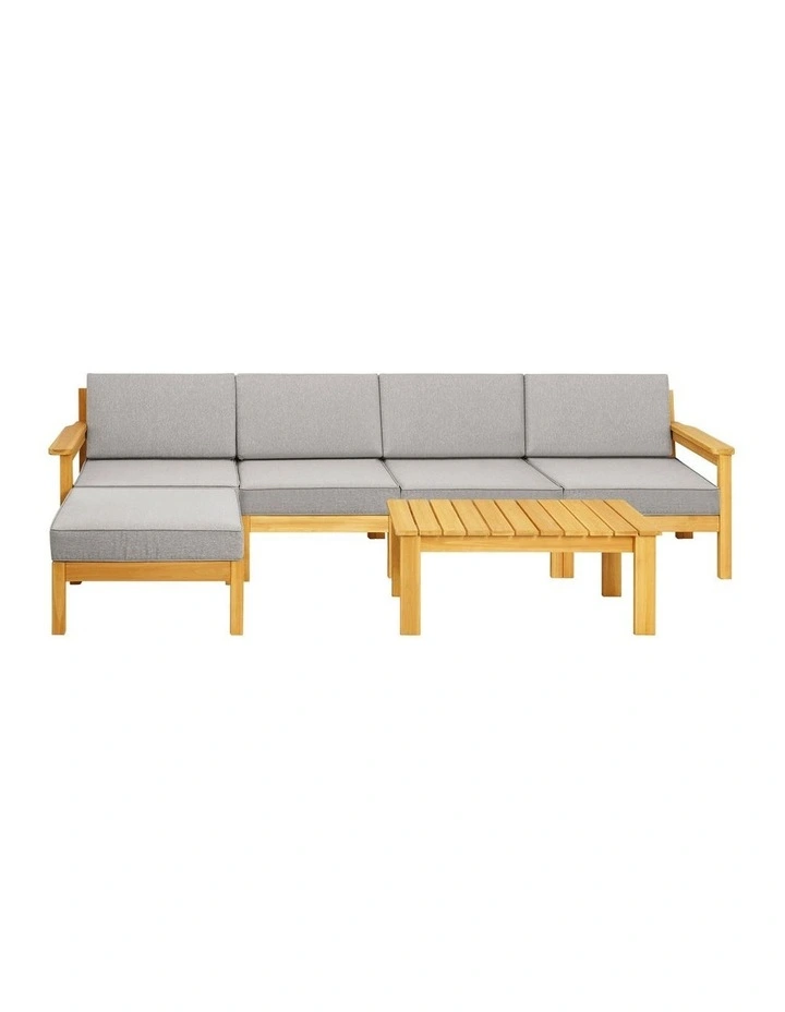 Livsip 6 Piece Outdoor Sofa Set Lounge Setting with Table image 2