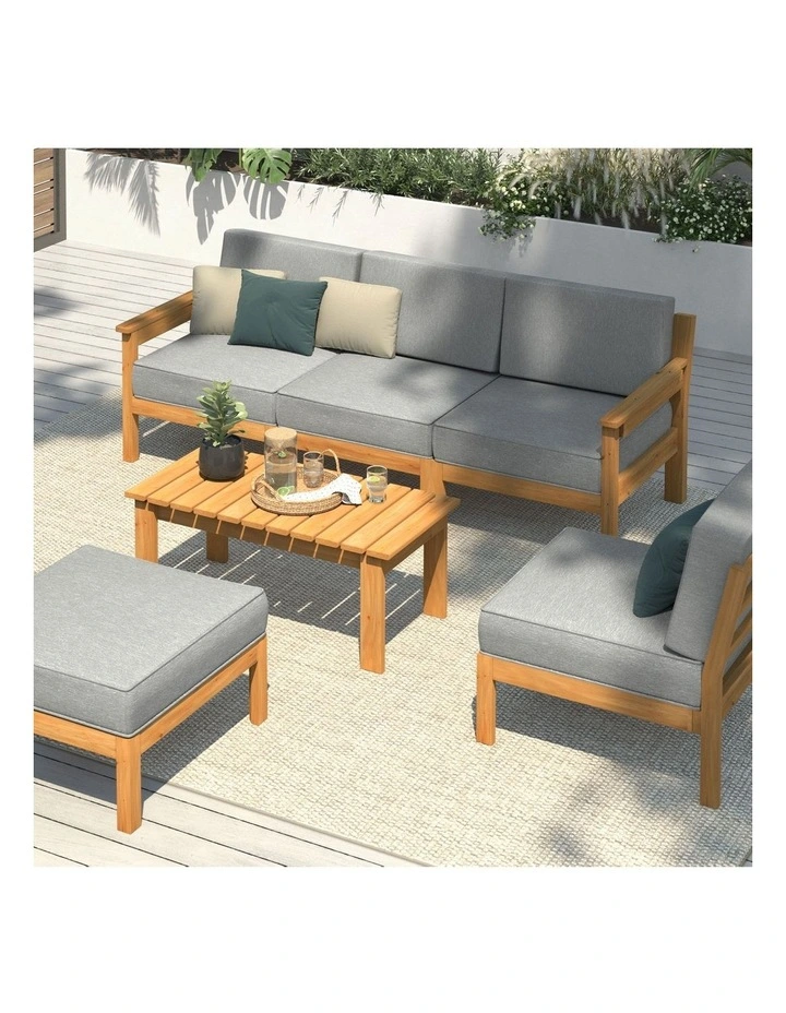 Livsip 6 Piece Outdoor Sofa Set Lounge Setting with Table image 4