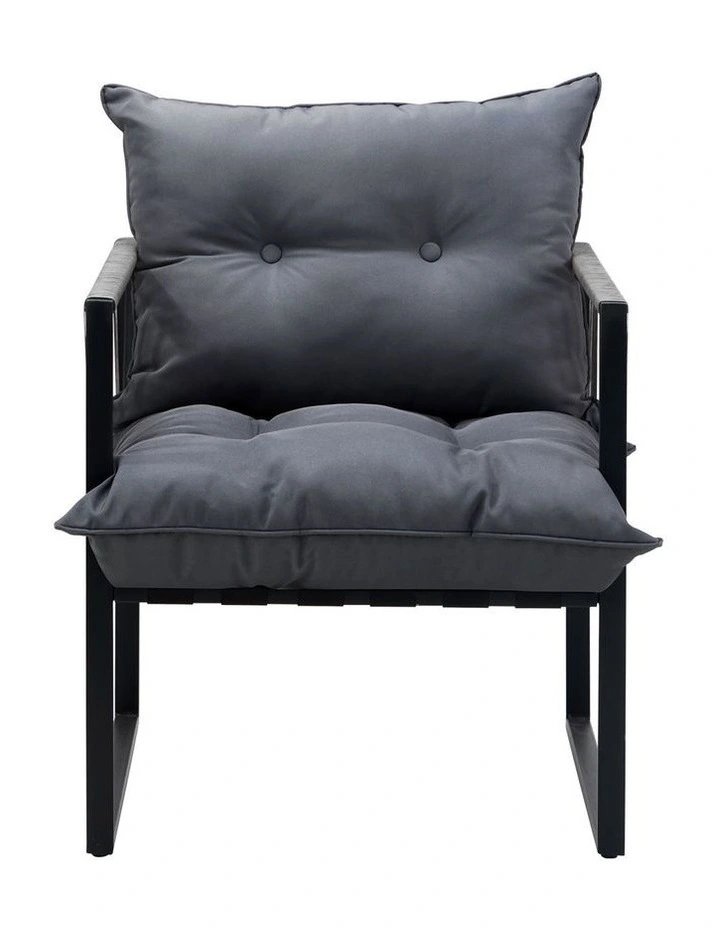 Livsip 2PCS Outdoor Furniture Patio Chairs Garden Lounge Sofa Set PE Wicker Grey image 2