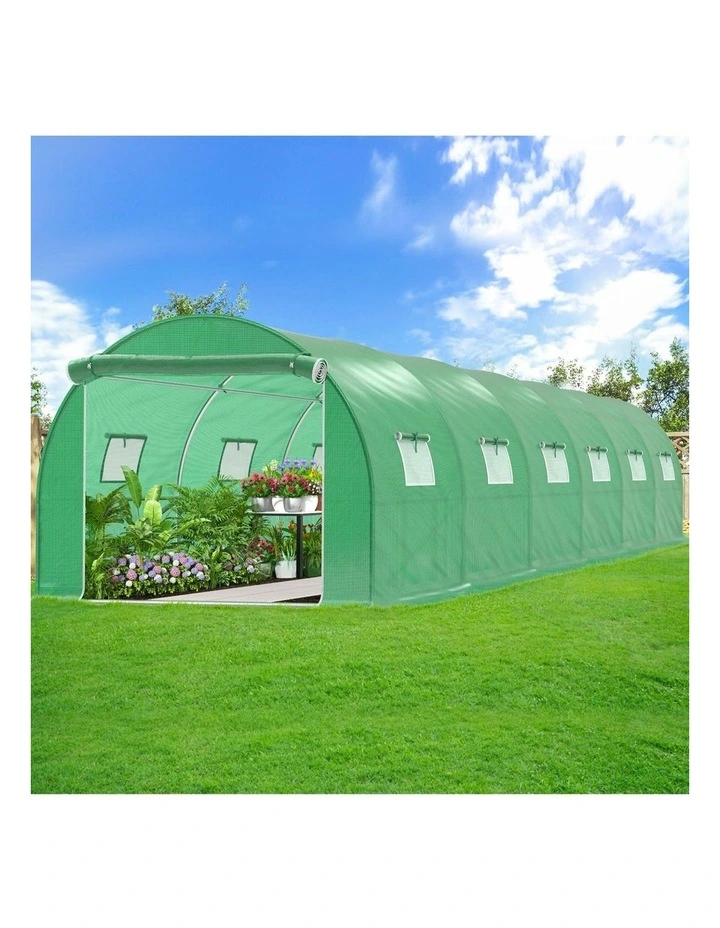 Greenhouse Dome Shed Walk in Tunnel Plant Garden Storage Cover 9x3x2M image 2
