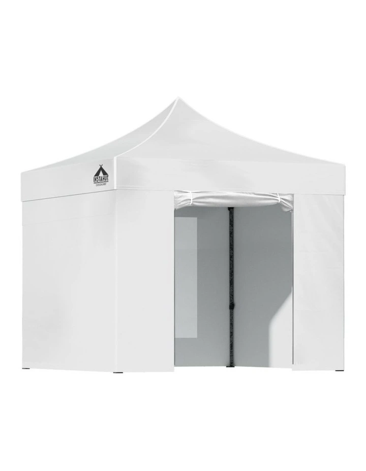 Instahut Gazebo 3x3 Pop Up Marquee Folding Tent Wedding Gazebos Camping Outdoor Shade Canopy White image 1