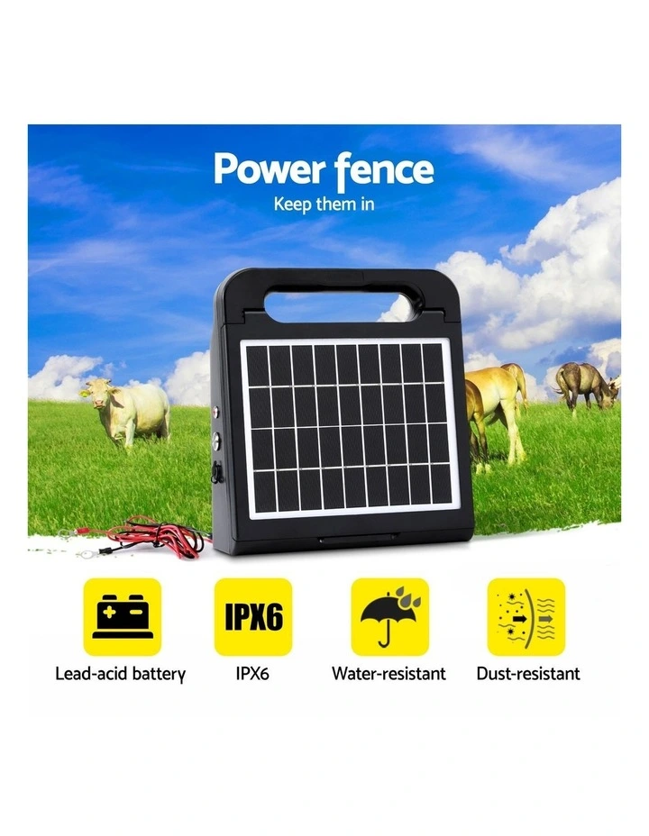 Giantz 10km Electric Fence Energiser Solar Farm 0.3J image 5