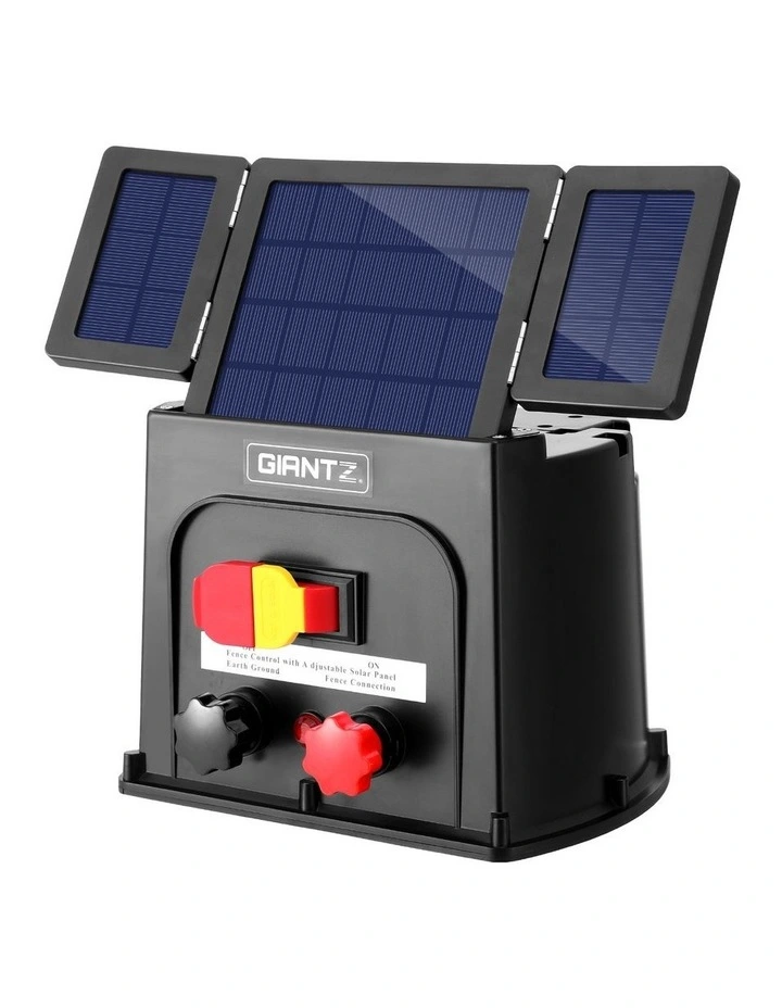 Giantz 3km Electric Fence Energiser PET Solar Energizer 0.1J image 1
