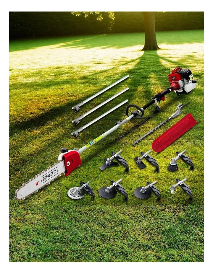 Giantz Pole Chainsaw 2 Stroke Petrol Tree Pruner Long Reach Saw 12 Inch Bar 9 In 1 image 3
