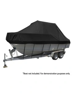 Seamanship Boat Cover 19-21ft Trailerable Jumbo Marine Grade Heavy Duty Black