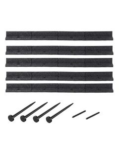 Lambu Garden Edging Border 5 Pack Bendable Lawn Landscape Edging Paths Grey