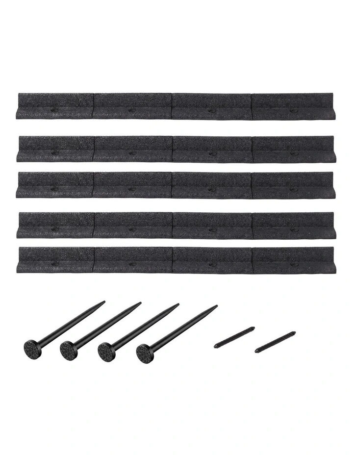 Lambu Garden Edging Border 5 Pack Bendable Lawn Landscape Edging Paths Grey image 1