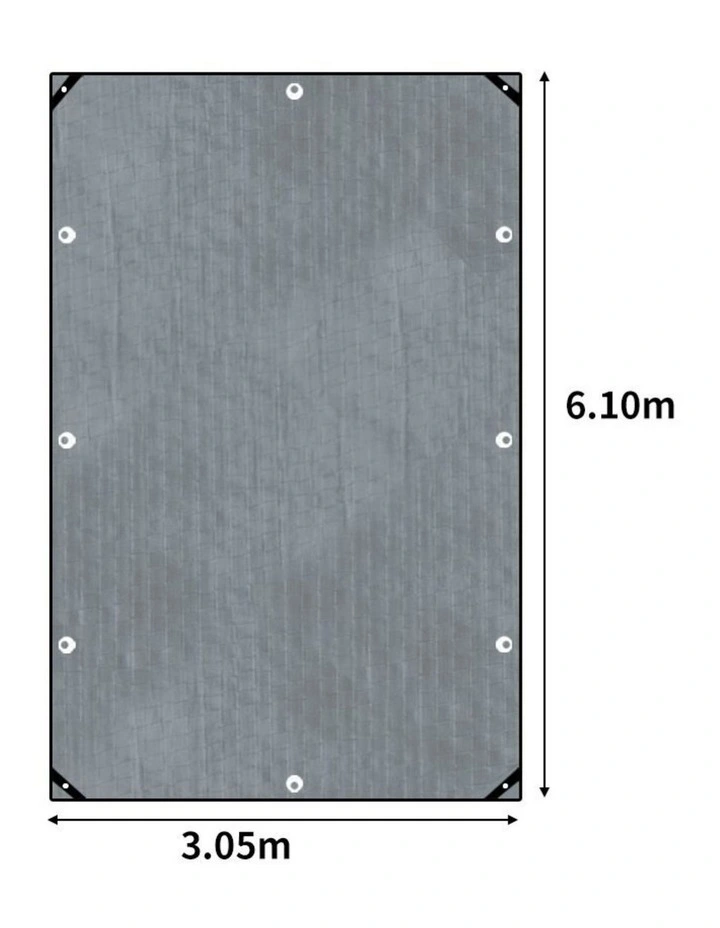 Traderight Group  Heavy Duty Tarps Tarpaulin Shelter Camping Tent Boat Cover Waterproof 3.05x6.10m image 3