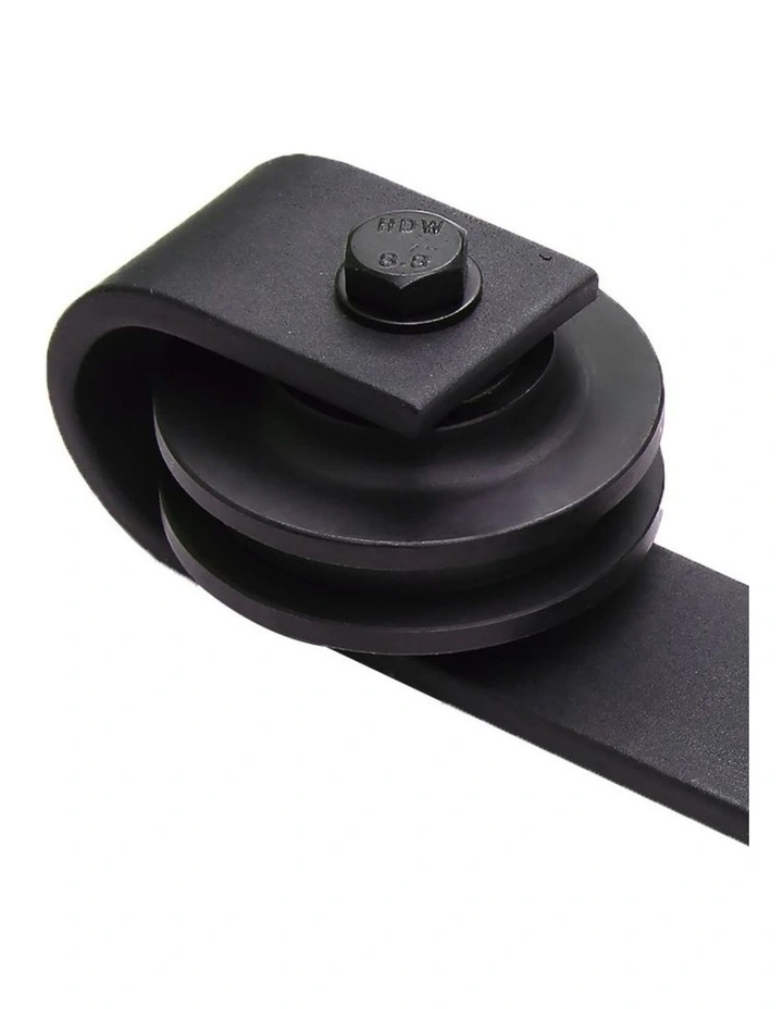 2.44M Antique Classic Style Double Sliding Barn Door Hardware Track Roller Kit image 4