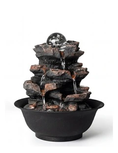 Spector Water Fountain Tabletop indoor 3-Speed Resin Stone Brown