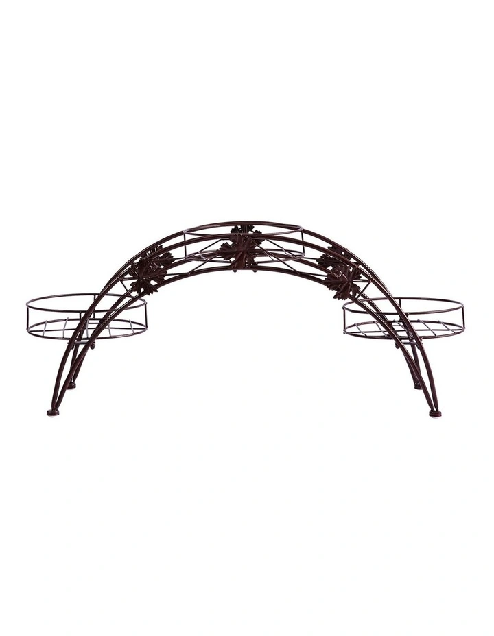 2X Plant Stand Outdoor Indoor Metal Flower Pot Shelf Garden Corner Shelve Bronze image 2