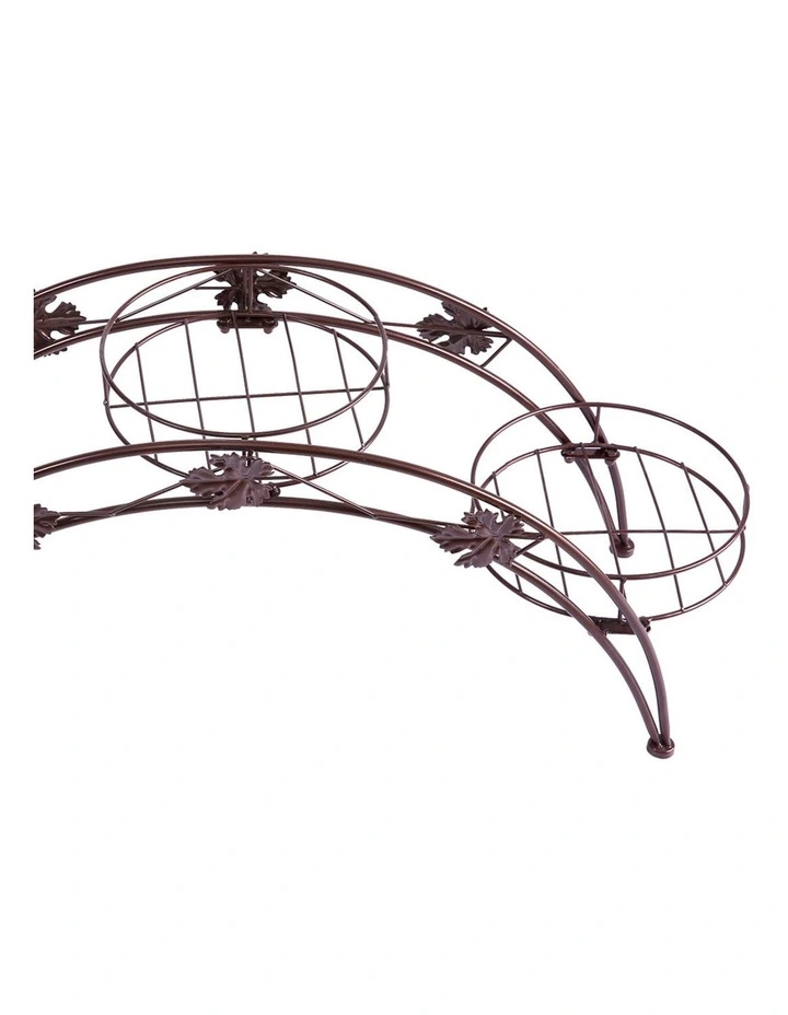 2X Plant Stand Outdoor Indoor Metal Flower Pot Shelf Garden Corner Shelve Bronze image 5