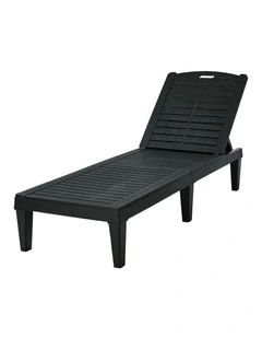 Livsip Sun Lounge Adjustable Outdoor Lounger Beach Chair Black