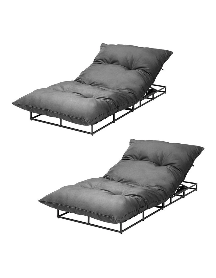 Livsip 2X Outdoor Sun Lounger Day Bed Garden Patio Furniture Setting image 1