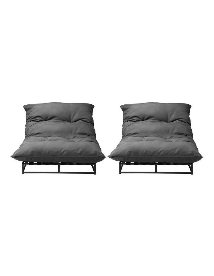 Livsip 2X Outdoor Sun Lounger Day Bed Garden Patio Furniture Setting image 2
