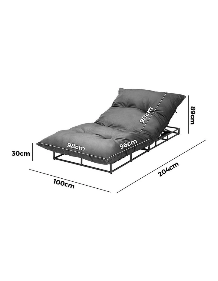 Livsip 2X Outdoor Sun Lounger Day Bed Garden Patio Furniture Setting image 3