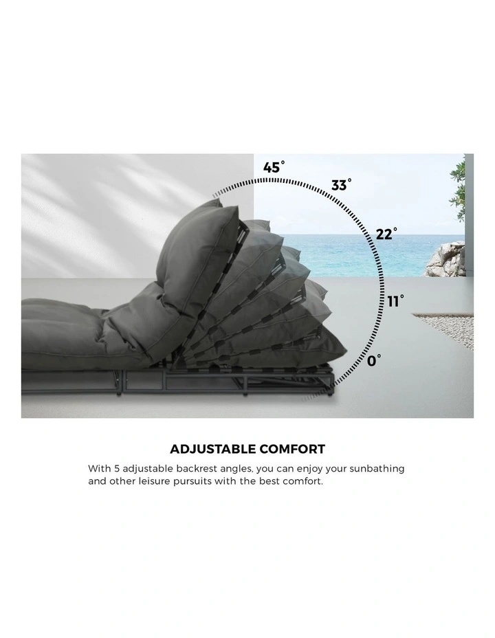 Livsip 2X Outdoor Sun Lounger Day Bed Garden Patio Furniture Setting image 6