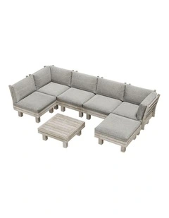 Livsip 7PCS Outdoor Modular Sofa Set Lounge Setting