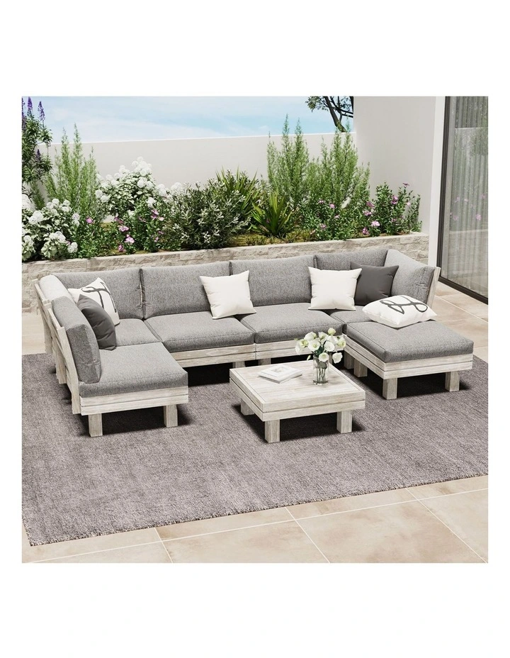 Livsip 7PCS Outdoor Modular Sofa Set Lounge Setting image 5