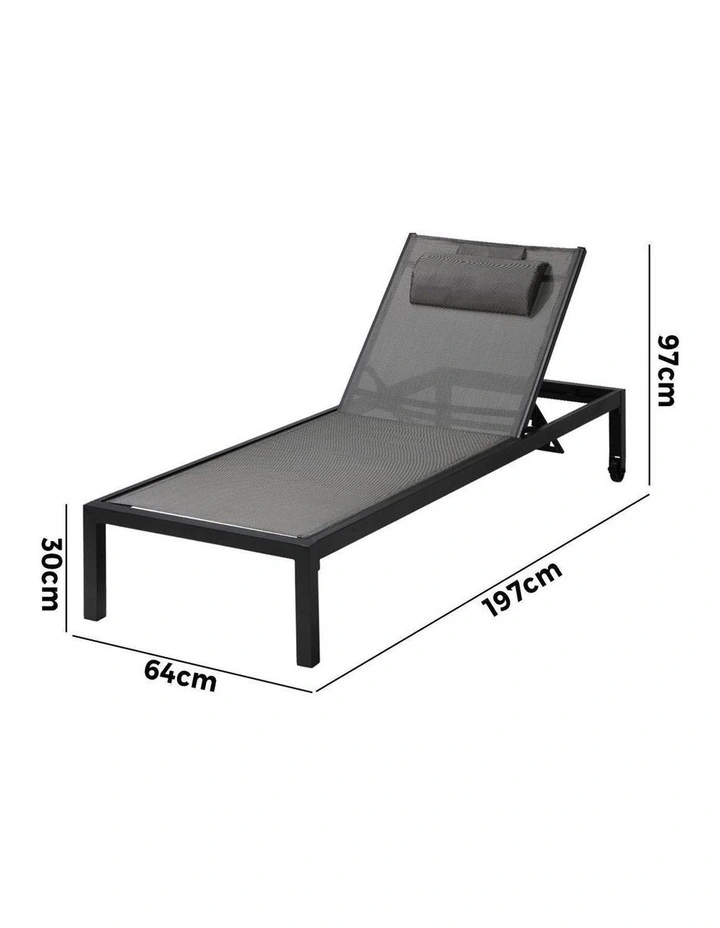 Livsip 2PCS Aluminium Outdoor Sun Lounger image 3